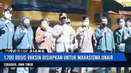 Vaksinasi Booster Polda Jawa Timur Kepada Mahasiswa di Student Center Universitas Airlangga Kampus C
