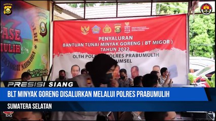 Polres Prabumulih Salurkan BLT Minyak Goreng