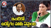 YSRTP Chief YS Sharmila Slams CM KCR Over Unemployment _ Padayatra _ V6 News