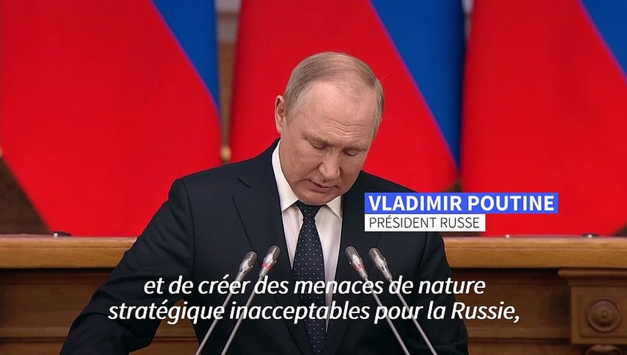 Ukraine: Poutine promet une riposte "rapide" en cas d'intervention extérieure
