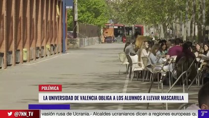 La universidad de Valencia sigue obligando a los alumnos a utilizar mascarilla