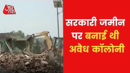 Bulldozer In Action In Uttar Pradesh's Meerut