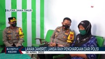 Berani Lawan Penjambret, Seorang Lansia Raih Penghragaan Dari Kapolres Kediri