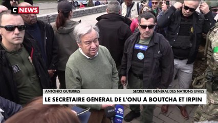 Antonio Guterres en déplacement à Boutcha et Irpin