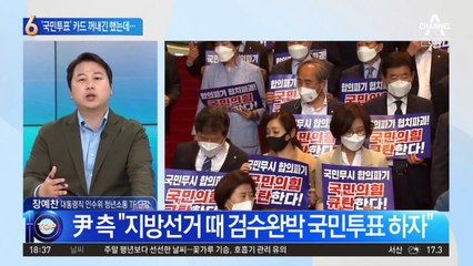 ‘국민투표’ 카드 꺼냈지만…민주 “자다가 봉창” 반발