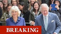 Camilla and Charles beaming as royals visit BBC and discuss continued operations in Russia