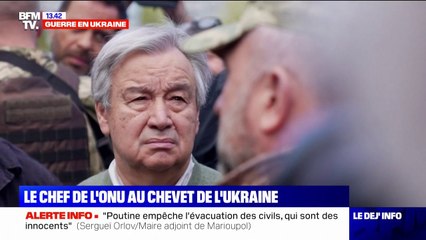 Download Video: Guerre en Ukraine: António Guterres, secrétaire général de l'ONU, en visite dans les villes martyres