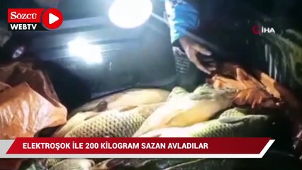 Elektroşok ile avladıkları 200 kilogram sazanı bırakıp kaçtılar