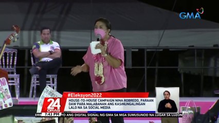 House-to-house campaign nina Robredo, paraan daw para malabanan ang kasinungalingan lalo na sa social media | 24 Oras