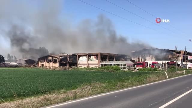 Kırklareli'de mobilya fabrikası yanarak küle döndü