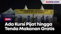 Rest Area Bagi Pemudik Motor di Kedungwaringin, Ada Kursi Pijat hingga Tenda Makanan Gratis 