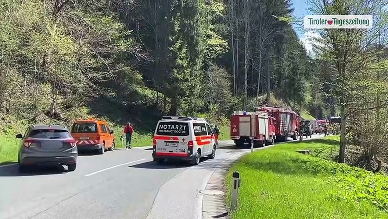 Unfall mit Betonmischwagen im Alpbachtal