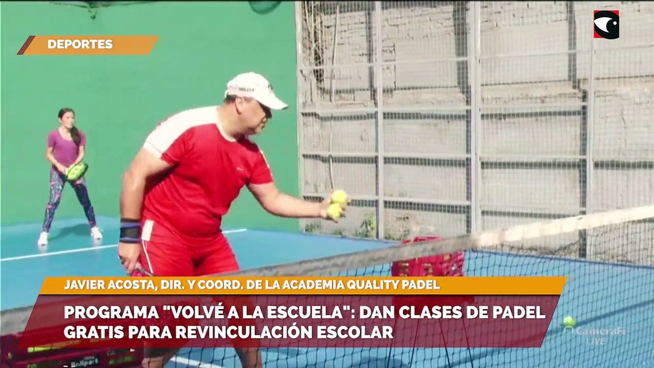 Programa "volvé a la escuela": dan clases de padel gratis para revinculación escolar