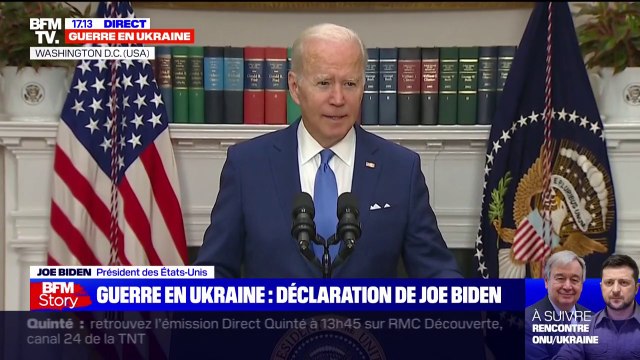 Joe Biden: Nous devons envoyer des armes, des financements, des munitions à l'Ukraine