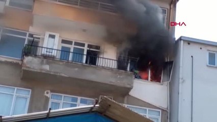 KOCAELİ'DE 5 KATLI BİNADA YANGIN