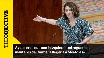 Ayuso cree que con la izquierda «el reguero de manteros de Carmena llegaría a Móstoles»