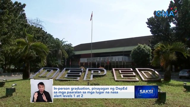 In-person graduation, pinayagan ng DepEd sa mga paaralan sa mga lugar na nasa alert levels 1 at 2 | Saksi