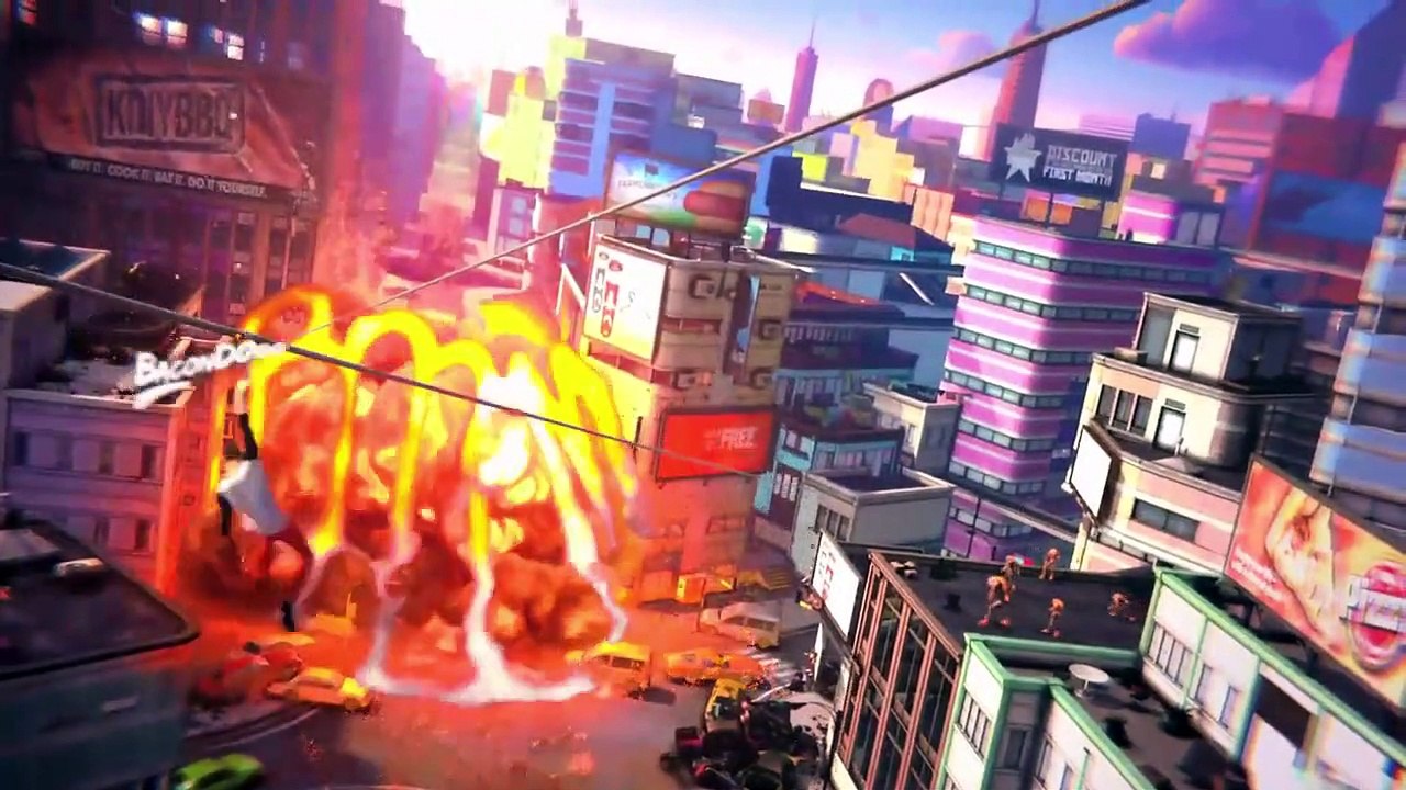 Sunset Overdrive gameplay with dev commentary