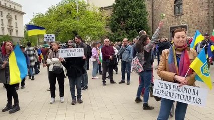 Bulgaristan'da, Ukrayna'ya destek gösterisi düzenlendi
