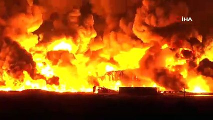 Azerbaycan'da fabrikada korkutan yangın