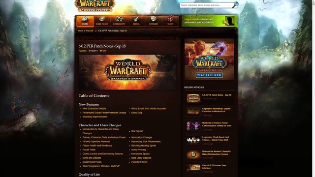 World of Warcraft: Warlords of Draenor presentation: patch 6.0.2