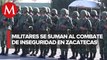 Ejército refuerza seguridad en Zacatecas; destruyen armas y cartuchos decomisados