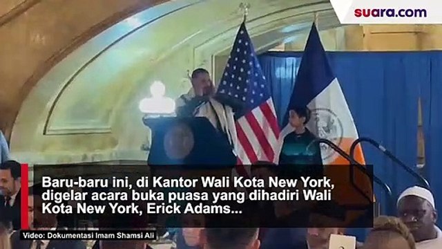 Saat Azan Berkumandang di Kantor Wali Kota New York, Imam Shamsi Ali Pimpin Salat