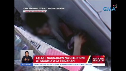 Lalaki, nagnakaw ng cellphone at sigarilyo sa tindahan sa CamSur | UB