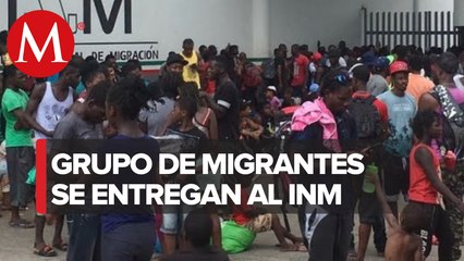 En Chiapas, caravana migrante se entrega tras acuerdo con autoridades