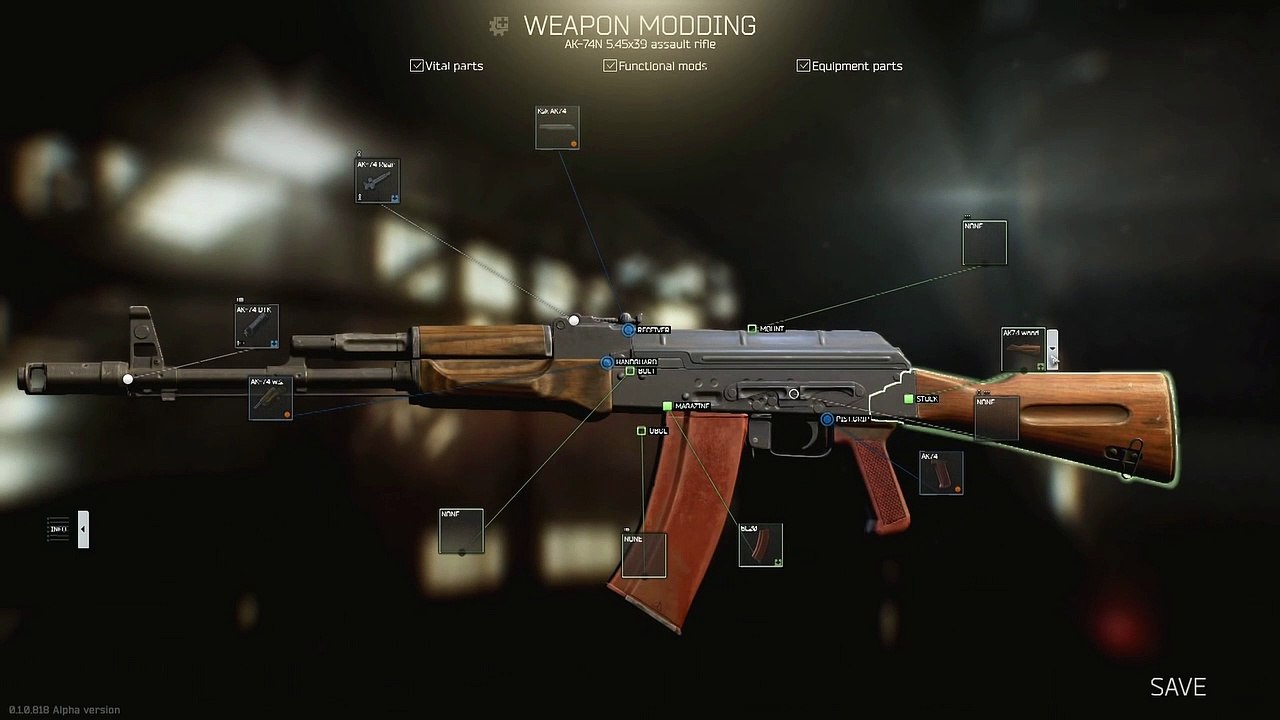 Escape from Tarkov weapon customization