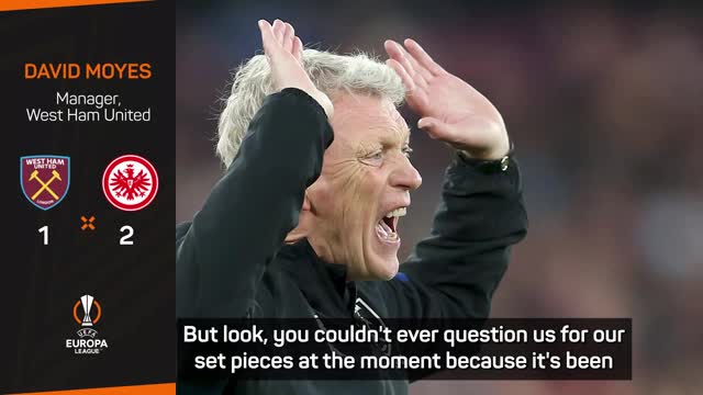 Moyes angry with Hammers 'lack of quality' as Frankfurt take initiative