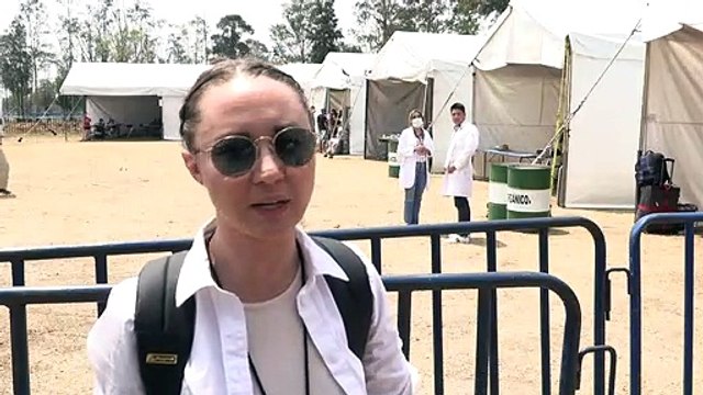 Un campamento en Ciudad de México, última escala de ucranianos hacia EEUU