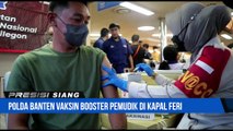 Terobosan Mudik Sehat, Polda Banten Vaksin Booster Pemudik di Kapal Feri