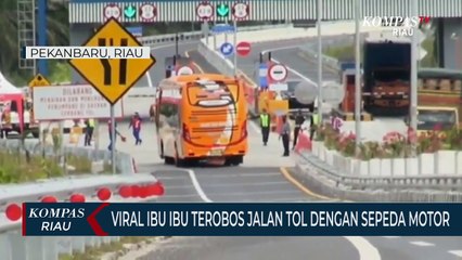 Viral Ibu Ibu Terobos Jalan Tol Dengan Sepeda Motor