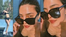Priyanka Chopra का Black Bikini में Hot Look Video, Pool Side Chill करती आई नजर | Boldsky