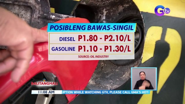 Posibleng may rollback sa presyo ng produktong petrolyo sa darating na linggo | BT