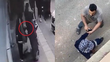 Market arabasında duran çantayı böyle çaldı