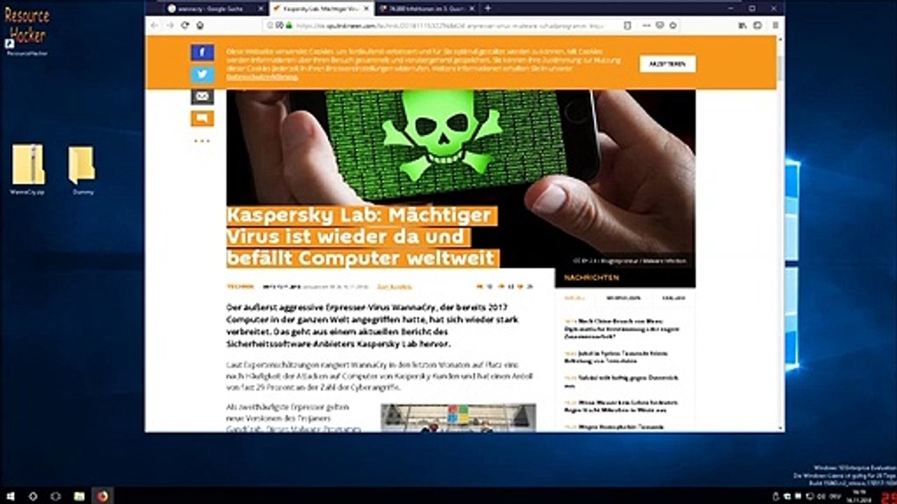 WannaCry Virus kehrt zurück! | November 2018