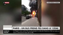 La RATP annonce qu'elle retire 149 bus électriques de la circulation après un nouvel incendie à Paris ce matin dans le XIIIe arrondissement - VIDEO