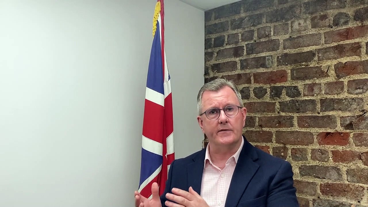 Sir Jeffrey Donaldson DUP Leader talks to News Letter political editor Henry McDonald