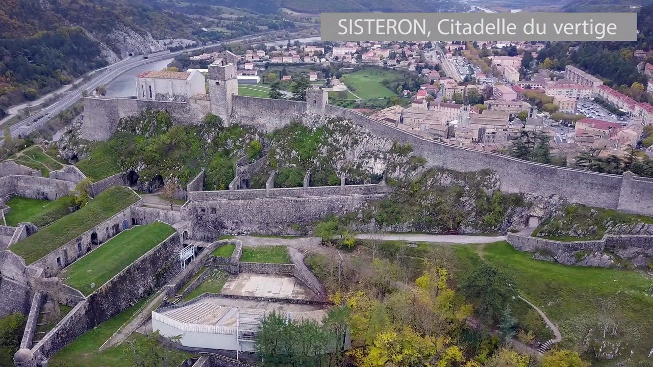 la citadelle de sisteron vue du ciel