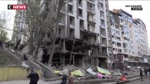 La raction des habitants aprs les bombardements  Kiev