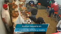 Asaltan taquería con lujo de violencia