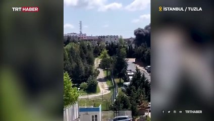 Tuzla'da boya fabrikasındaki yangın kontrol altında