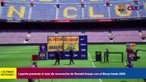 Acto completo de renovación de Ronald Araujo en el Camp Nou / Culemanía