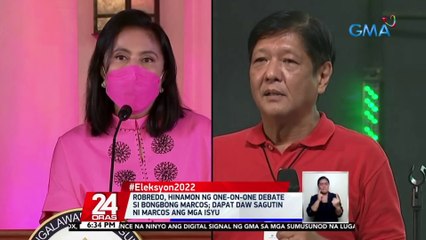 Robredo, hinamon ng one-on-one debate si Bongbong Marcos | 24 Oras