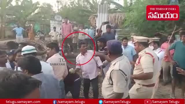 తెనాలి ప్రభుత్వ ఆస్పత్రి దగ్గర హై టెన్షన్