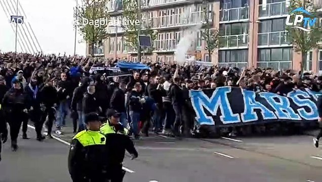 OM : du cortège au parcage, les supporters marseillais ont mis le feu à Rotterdam !