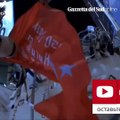 Gli astronauti russi espongono lo Stendardo della Vittoria  sulla Stazione spaziale internazionale