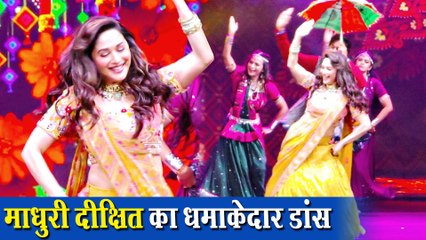 Dhak Dhak Queen Madhuri Dixit Live Garba Performance At Amazon Event